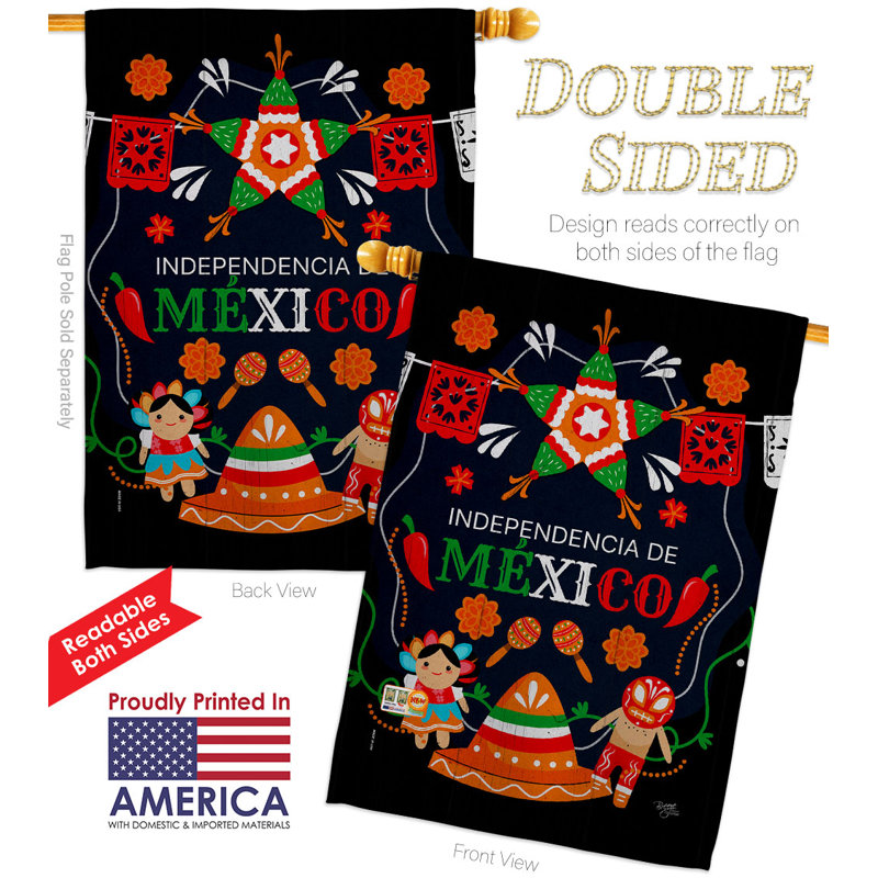 Double Sided 40'' H x 28'' W Polyester House Flag