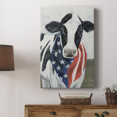 American Cow II -Custom Wrapped Gallery Cavas