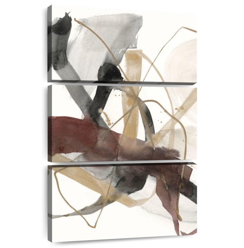 Avery Burgundy Interjection I, 57" H x 36" W