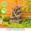 Hand Crafted Weather Resistant Floor Fountain with Light