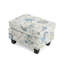 Repose-pieds rembourré, beige et bleu-1358664048