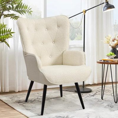 Fauteuil rembourré en fausse fourrure