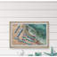 « blue beach parasols »-cadre photo, reproduction d’art sur papier-1395538173