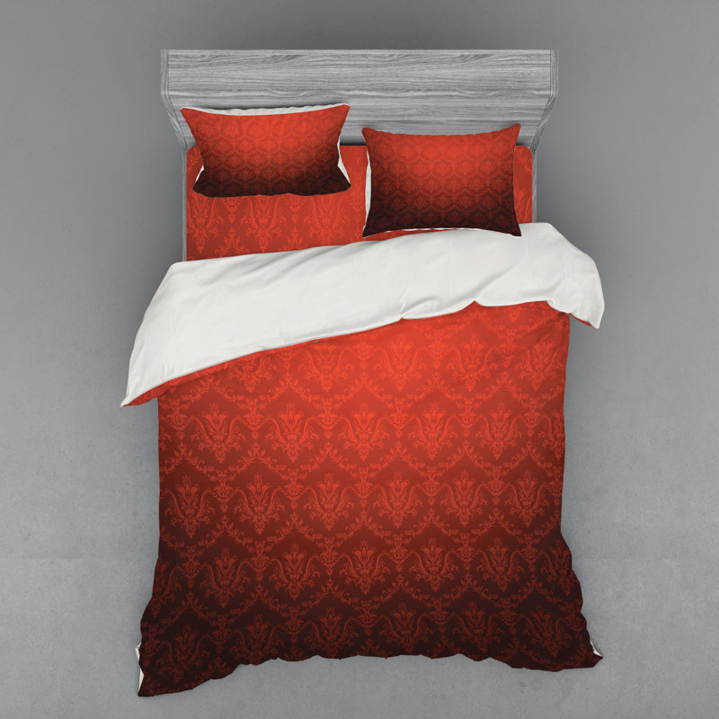 Traditional Damask Duvet Cover, Queen Duvet Cover + 3 Additional Pieces