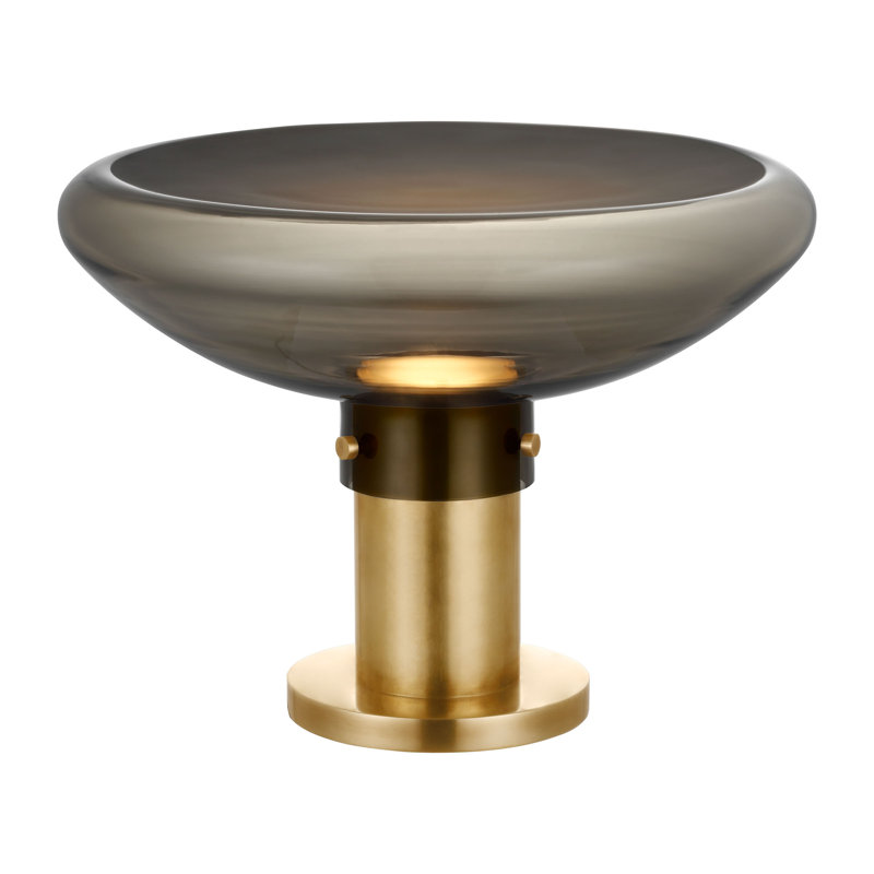 Morgan LED Table Lamp, Smoke, Hand-Rubbed Antique Brass