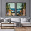 Seacliff Whispers, ensemble de 2 pièces encadrées sur papier par Azure Artisanal Studio-547685381-547685386