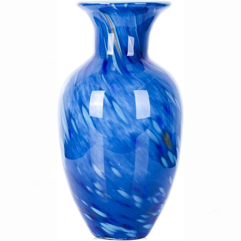 Vase en verre, Bleu