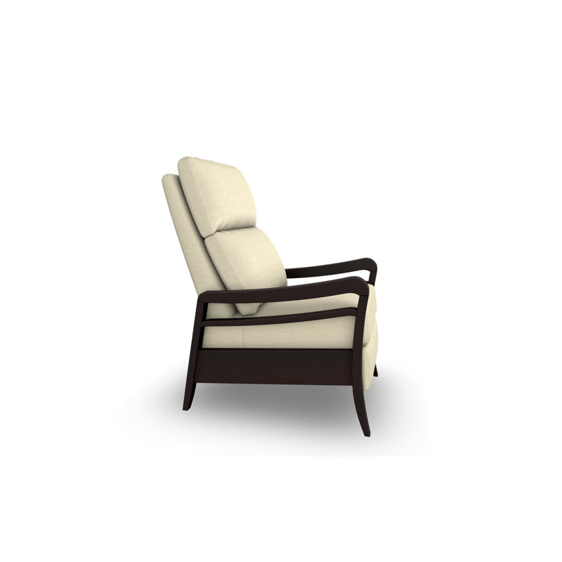 Modern High Leg Recliner, Espresso, Eggshell
