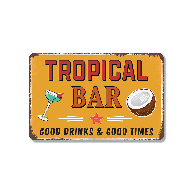 Plaque tropicale (paquet de 2) 8 po x 12 po