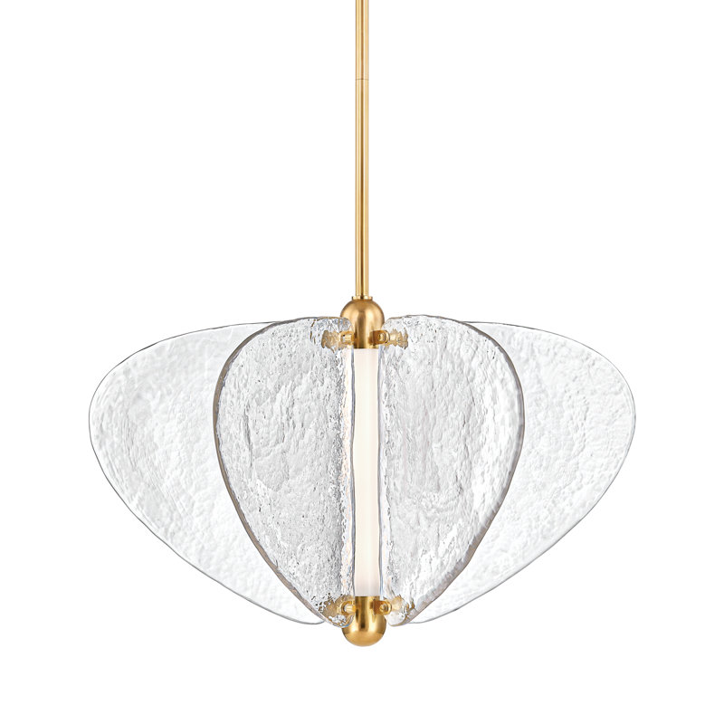 Luminaire suspendu 1 lumière à DEL Freya, H 19,25 po x l 30,5 po x P 30,5 po