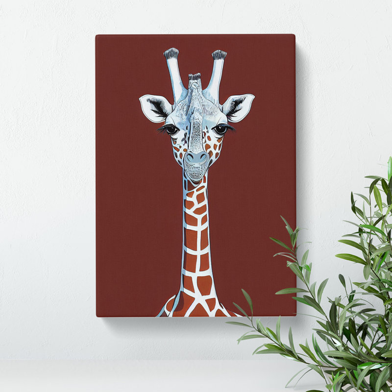 Unique Giraffe - Wrapped Canvas, 50cm H x 35cm W x 3cm D