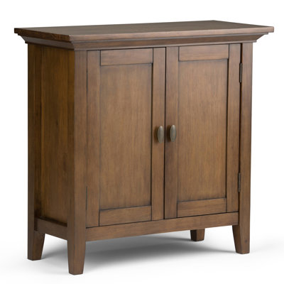 Redmond 32 Inch Wide  Wood Low Storage Cabinet In Rustic Natural Aged Brown