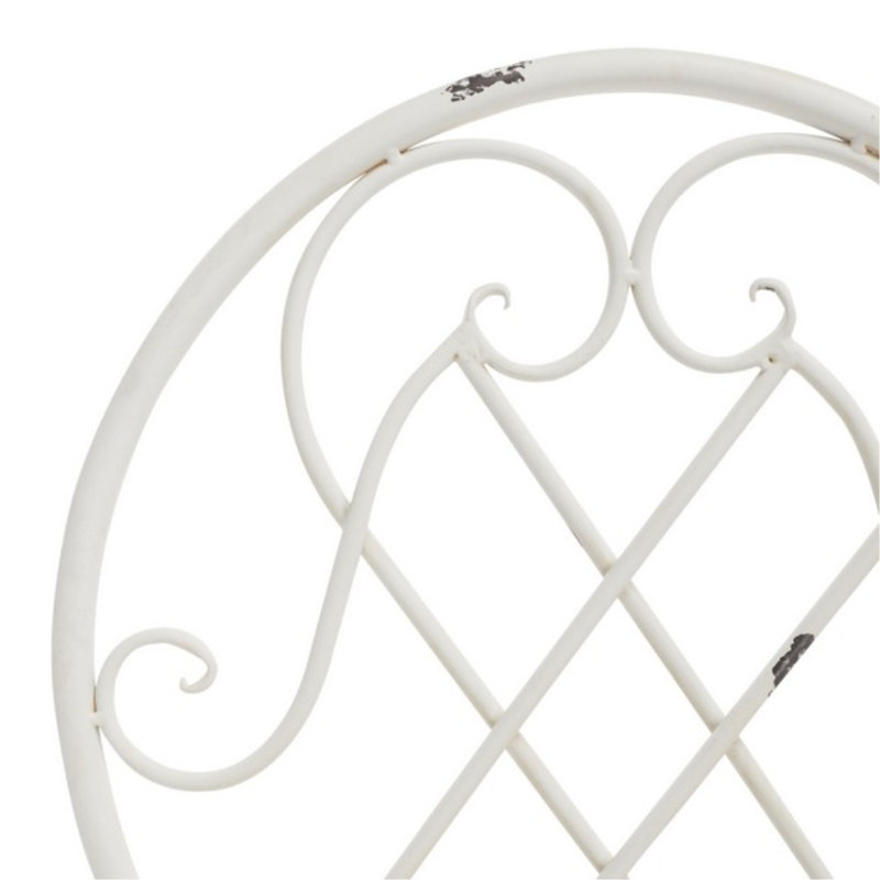 Craciuna 2 - Person Metal Patio Dining Set with Round Table, Antique White