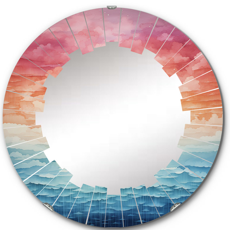 Hasleigh - Miroir mural rond, 24 po x 24 po