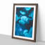 Blue Jellyfish in Abstract - Picture Frame Graphic Art Print-55686985-55686986