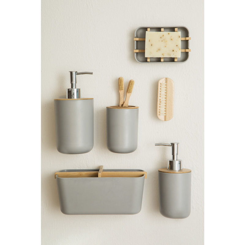 Leitner Bathroom Storage Container, Grey