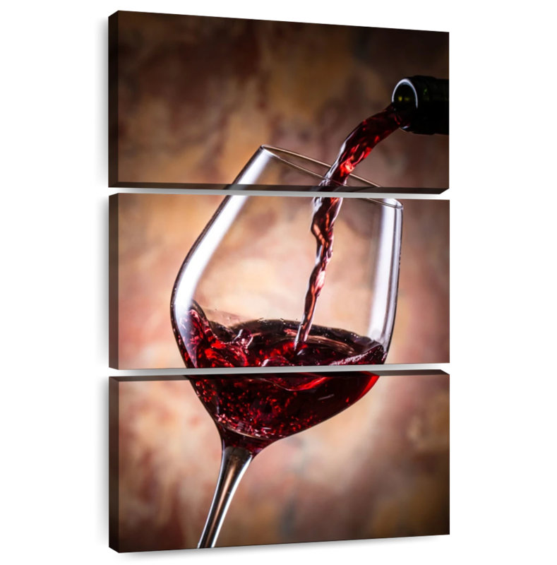 Yarlin Red Wine In Glass, 74" H x 48" W