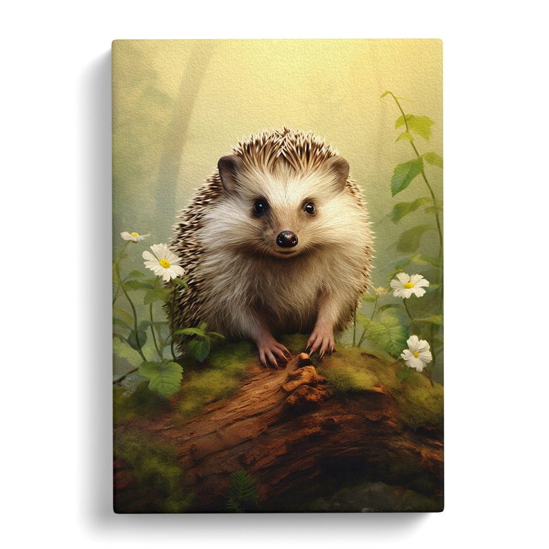 Hedgehog Tachisme No.2 - Wrapped Canvas, 60cm H x 40cm W x 3cm D