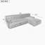Canapé modulaire en forme de L Minimalist avec combinaisons polyvalentes pour divers espaces-999768021