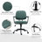 Home Office Chair With Adjustable Height And Tilt, Green
