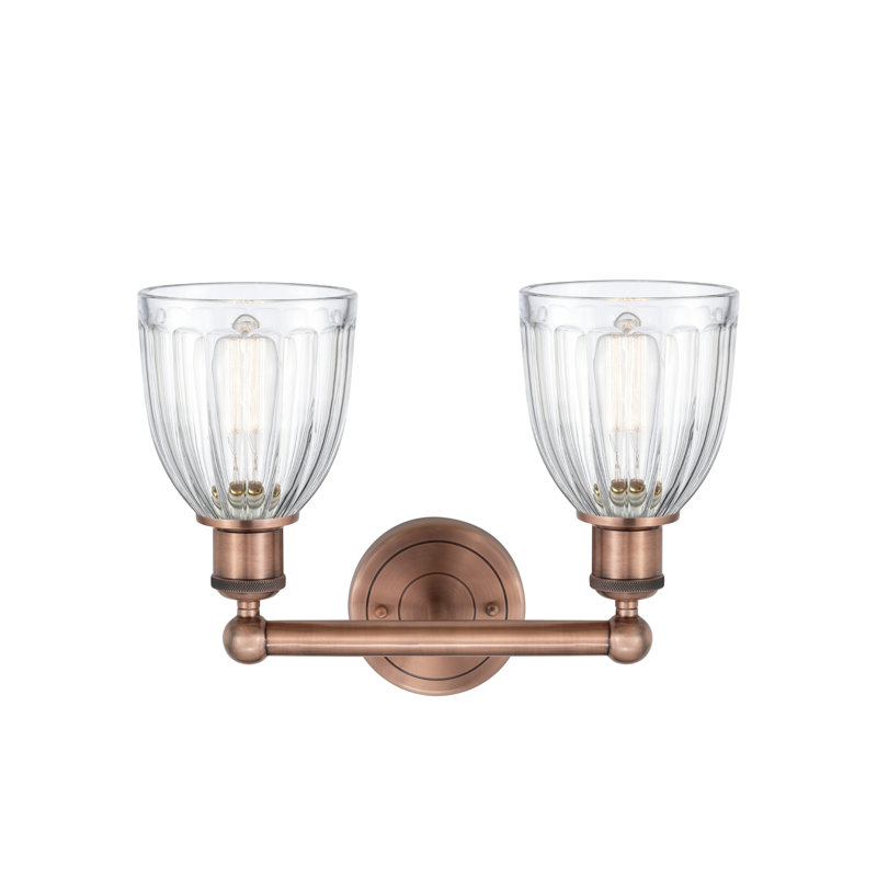 Radegonde 2 - Light Dimmable Vanity Light, Clear, Antique Copper