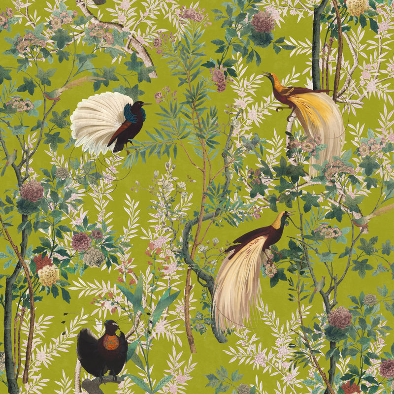 ROYAL GARDEN Green Velvet, Green/Red/Taupe