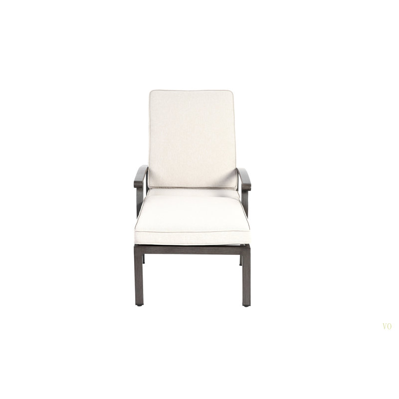 Méridienne en aluminium coulé, Beige