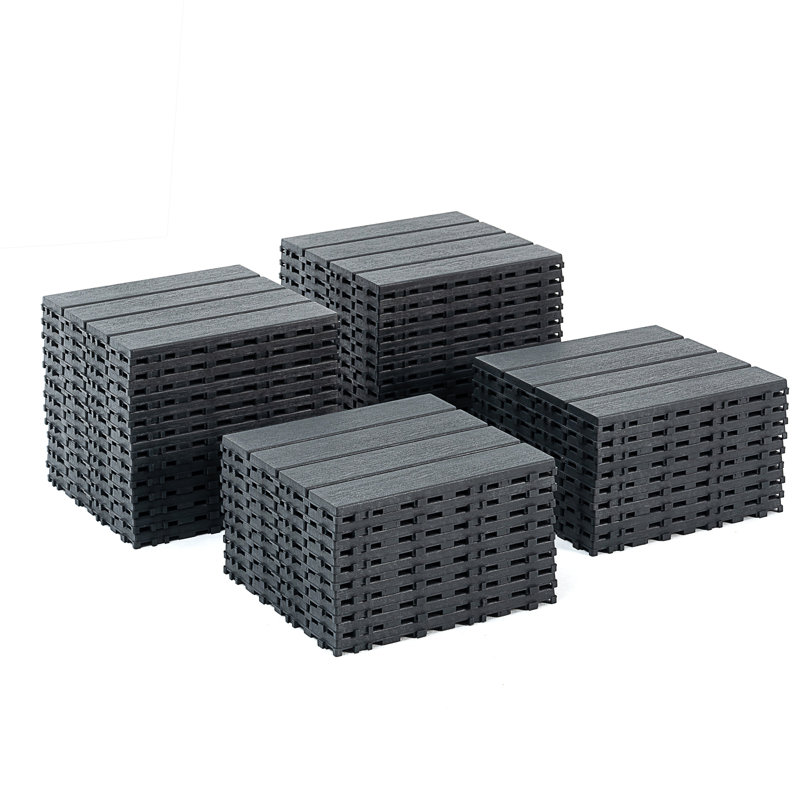 Carreaux de terrasse en plastique emboîtables, Gris