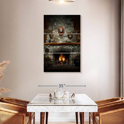 Lilie Rustic Stone Fireplace