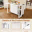 Table d'appoint 3 en 1 avec 4 grandes étagères de rangement, table à manger pliable de 104 cm, table d'appoint multifonctionnelle, idéale pour la cuisine, une chambre d'étudiant ou un appartement.-2082681701