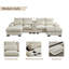 Canapé modulaire en chenille 6 places avec console et repose-pieds-1324368215