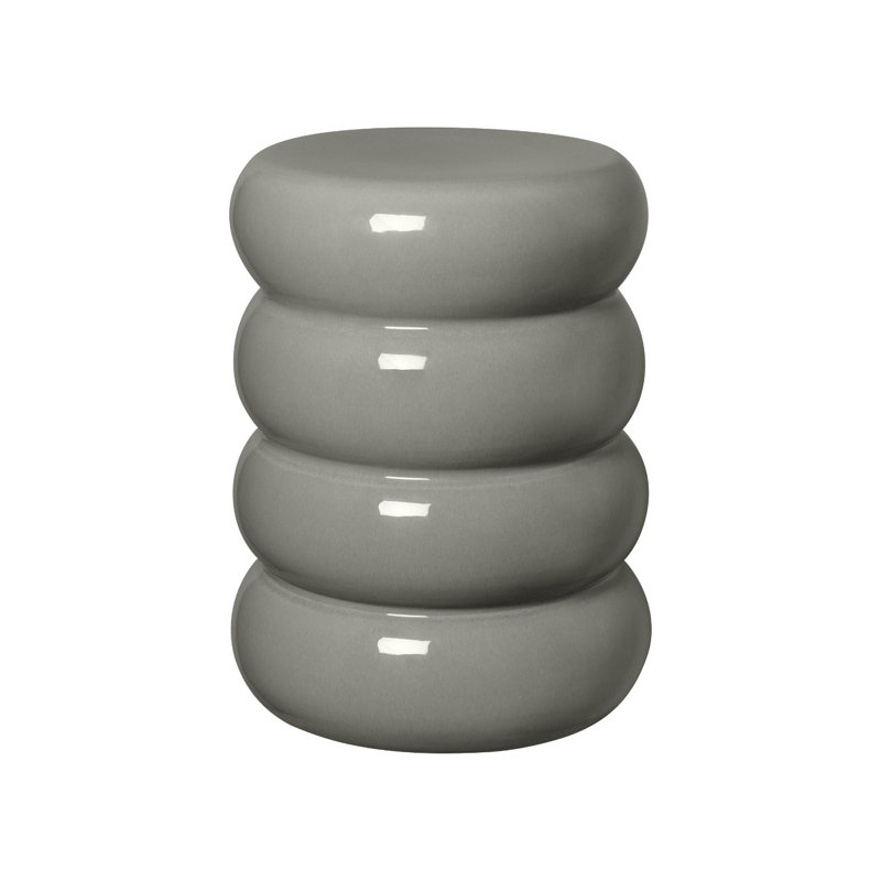Table d'appoint ronde en céramique Toru, Gris