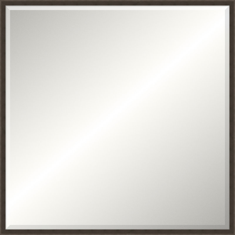 Miroir noir Ridgeline, Carré 37,5 po x 37,5 po, Biseauté