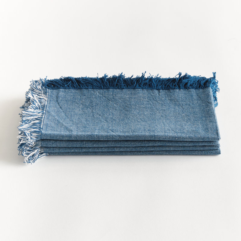 Serviettes de table Lavande en coton bleu foncé Lavande, Bleu