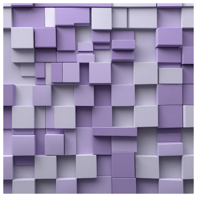 Édredon mauve à cubes, Twin