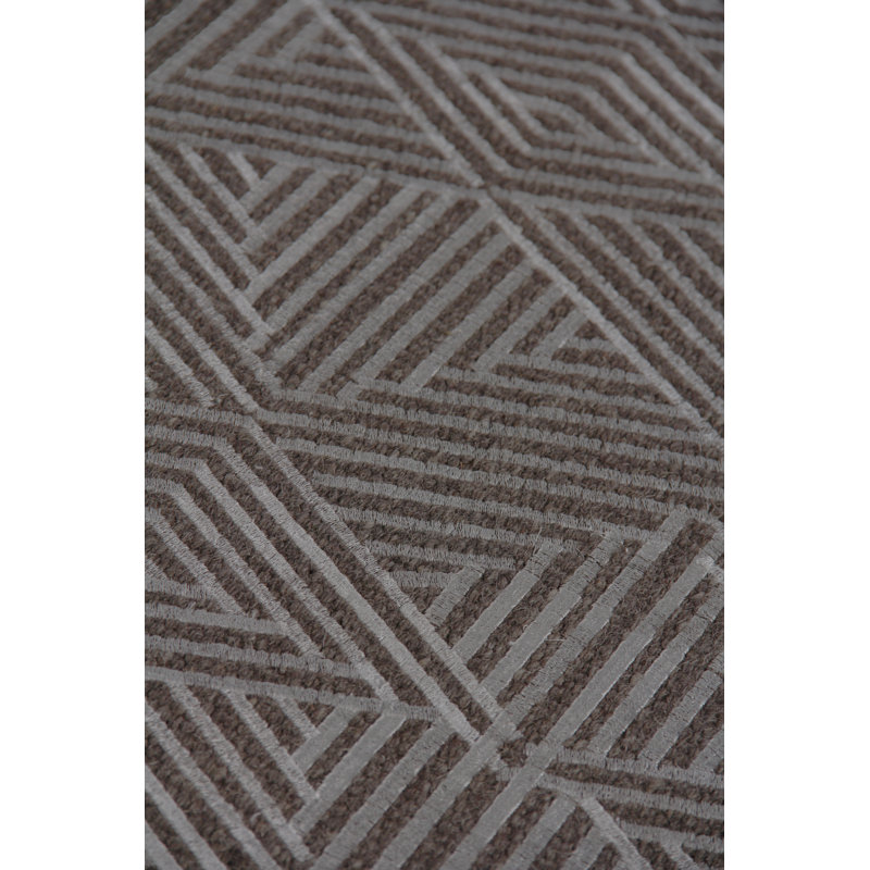 Pavilion Geometric Area Rug in Gray, Rectangle 12' x 15'