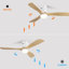 132cm Ceiling Fan with LED Lights