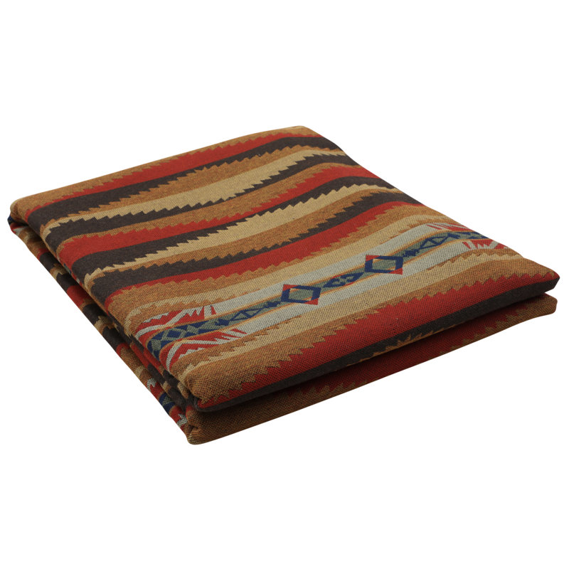 Wooded River Sunset Canyon Throw - 53x72, Southwestern Accent Blanket for Living Room and Armchair