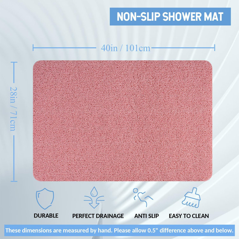 Tapis anti-dérapant antidérapant pour salle de bain 40 po x 28 po