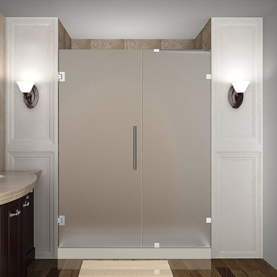 Nautis 33" W x 72'' H Hinged Frameless Shower Door