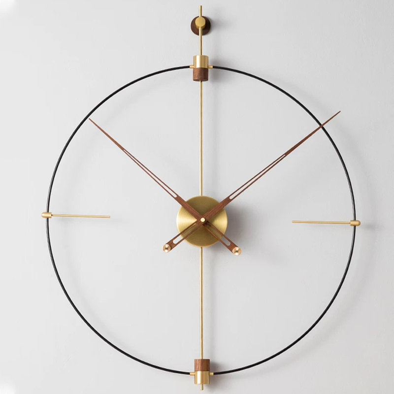 Horloges murales noires rondes avec squelette, H 37,40 po x l 31,50 po