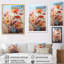 «Light Light Zinnias Flowers Collage I», reproduction sur toile-92009229-92009221