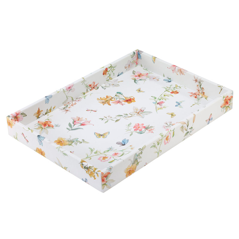 Lily Garden 100% Pthalate-free Vinyl Decorative Tray, Rectangle, 18"W x 13"D x 2"H