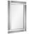 Lukisha Rectangle Charcoal Gray Panel Frame Wall Mirror