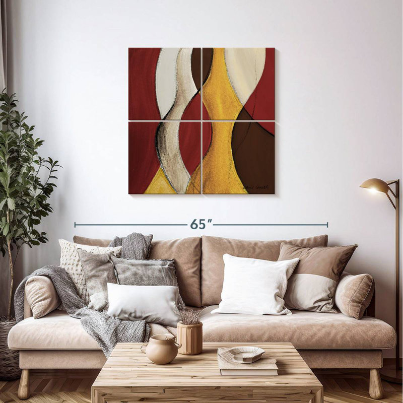 Avery Crimson Coalescence II, 38" H x 38" W