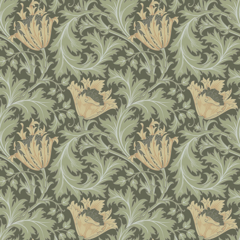 Alexavia Anemone Floral 10.05m x 53cm Wallpaper Roll, Multicolor Yellow