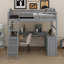 Lit mezzanine double en bois avec bureau-1262414555