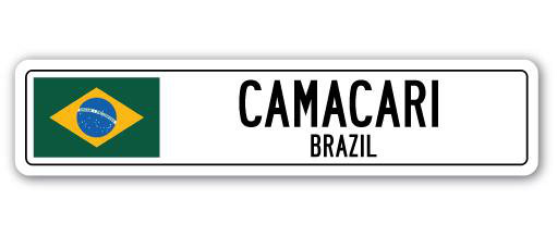 Panneau de signalisation en aluminium Boroughbridge Camacari, Brésil, H 8 po x l 36 po x P 1 po