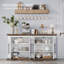  Buffet 60 po à 4 portes avec tablettes réglables