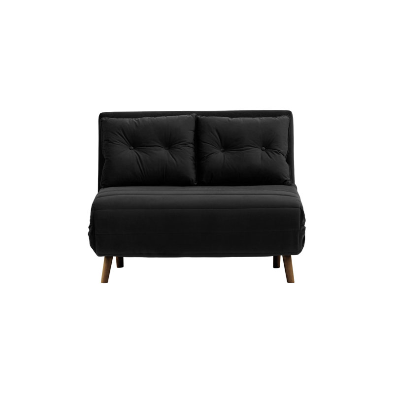 Rolen 2 Seater Sleeper, Dark Oak, Black